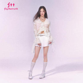 FTT FlyTheTruth『浪漫缓存』 欧若风荷叶边外套女夏飘带开衫上衣