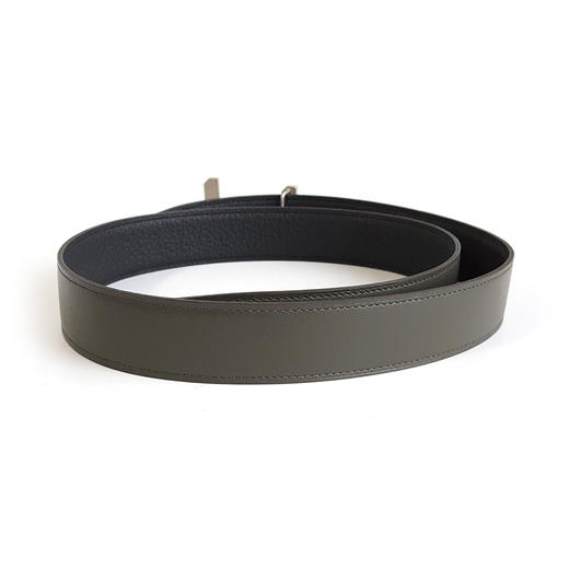 【98新】Hermes爱马仕黑绿拼色H扣双面腰带中性款151225NJS35 商品图2