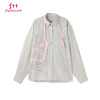 FTT Flythetruth  初桃韵律 涂鸦印花条纹衬衫女秋季宽松休闲衬衣 商品缩略图3