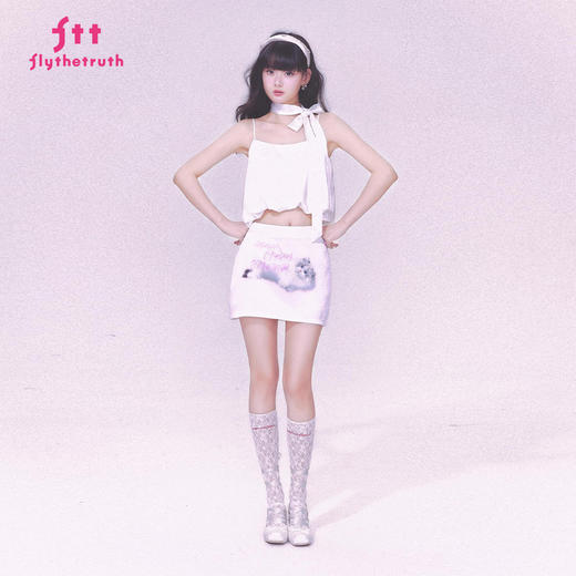 FTT FlyTheTruth『微醺信号』 花苞吊带背心女夏无袖系带短款上衣 商品图2