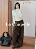 专柜实拍【又韩又松弛】拉夏贝尔/La Chapelle走路带风~韩系百搭简约直筒休闲裤宽松有型垂感阔腿裤★ 商品缩略图5