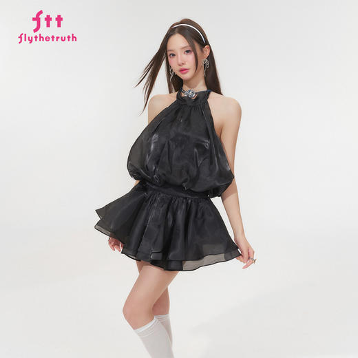FTT FlyTheTruth『瞬时永恒』甜美双层半身裙女夏防走光A字短裙裤 商品图1