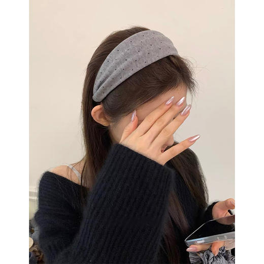 毛呢波点宽版发箍-纪念日百货门店同款168248739 商品图4