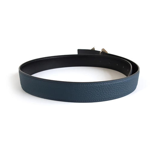 【98新】Hermes爱马仕蓝黑拼色珐琅扣H双面腰带中性款151225NJS36 商品图2