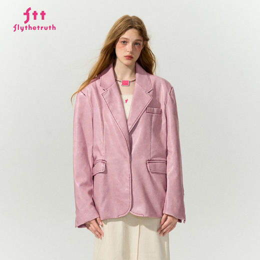 FTT FlyTheTruth『科莫多红珊瑚』 高级擦色西装外套女秋韩系上衣 商品图2