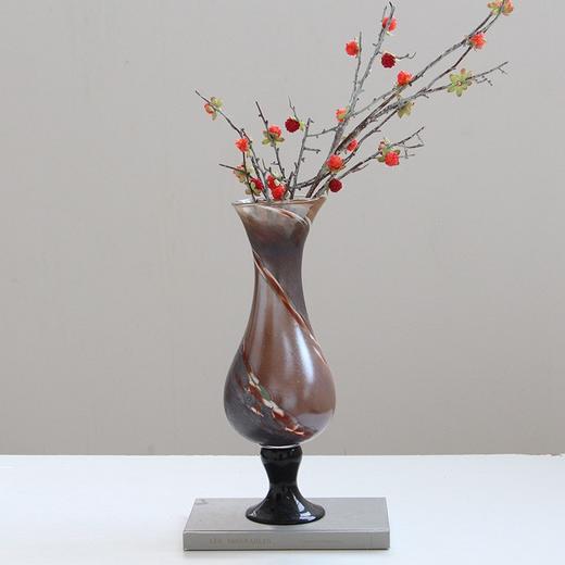 碧轩复古玻璃磁粉花瓶水养花器情绪稳定插花瓶轻奢高级感客厅装饰 商品图3