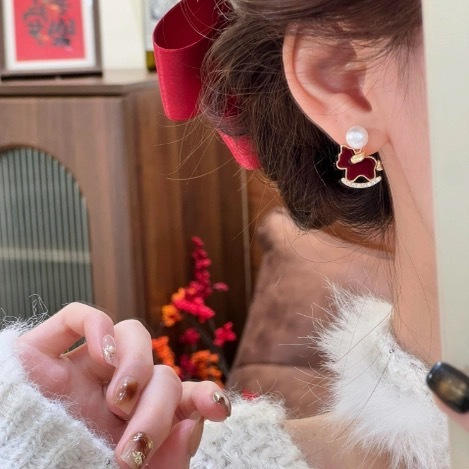 新年好运耳钉组合！买1对送1对 这两款耳钉嘎嘎显白 两个款式各一对，超值优惠！ 商品图4