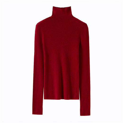 「自」全新升级【铂金会员211/天猫279/差价68】(04631)洛诗琳加厚无缝一体高领羊毛衫2025冬季高级感显瘦针织上衣 商品图2