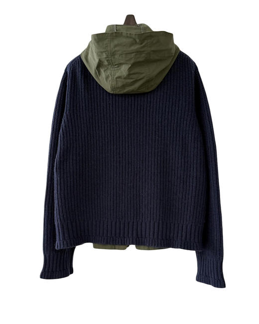 女款拼接连帽针织毛衣外套la 商品图1