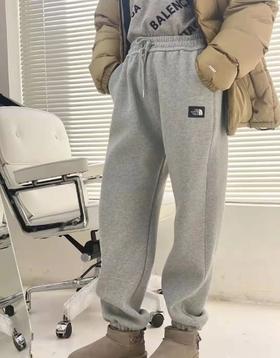 .无需秋裤！一条过冬 摆脱秋裤！TNF 北面冬季新款加厚绒休闲卫裤，男女情侣款   长标裤