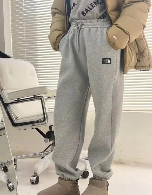 .无需秋裤！一条过冬 摆脱秋裤！TNF 北面冬季新款加厚绒休闲卫裤，男女情侣款   长标裤 商品图0