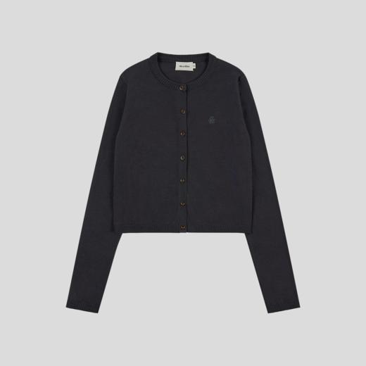 GOODBAI新款刺绣logo圆领修身时尚针织开衫上衣女 商品图4