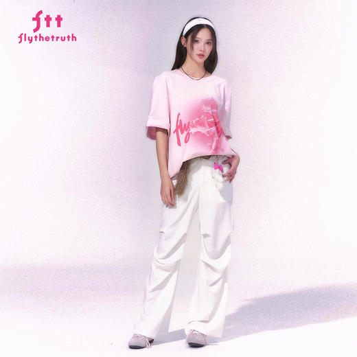 FTT FlyTheTruth『冰山独白』 堆叠褶皱感伞兵工装裤女秋休闲裤子 商品图0