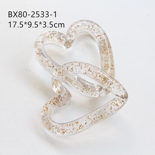 简约现代创意玻璃链条麻团摆件样板房售楼处玄关桌面软装饰品摆件 商品图8