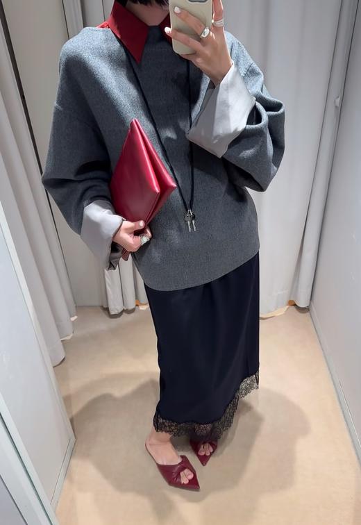 女款蕾丝边直筒半身裙he 商品图3