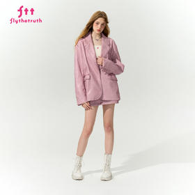 FTT FlyTheTruth『科莫多红珊瑚』 高级擦色西装外套女秋韩系上衣