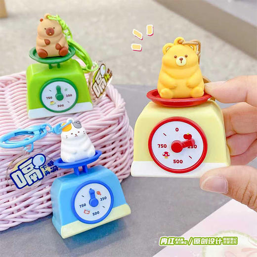 胖胖小动物发声称钥匙扣-纪念日百货门店同款168593225 商品图3