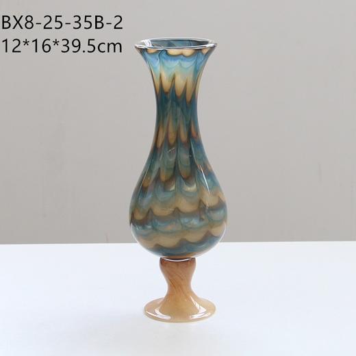 碧轩复古玻璃磁粉花瓶水养花器情绪稳定插花瓶轻奢高级感客厅装饰 商品图6