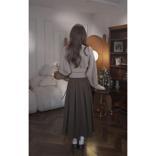 鹿向南【恋爱初至】秋冬新款韩系简约慵懒气质感原创毛衣套装女 商品图2