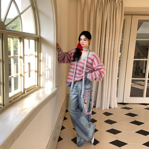 FTT FlyTheTruth『初绽铃兰』 印花休闲裤秋季宽松小众设计阔腿裤 商品图2