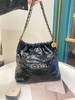 CHANEL 22bag 小号 黑金 油蜡牛皮 垃圾袋 商品缩略图1