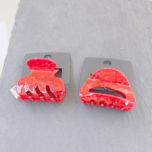 醋酸质感红抓夹-纪念日百货门店同款167997421 商品图3