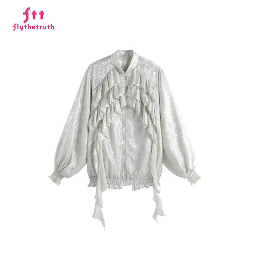 FTT FlyTheTruth『圣保罗耳语』 法式欧若风飘带外套女秋休闲夹克 商品图3