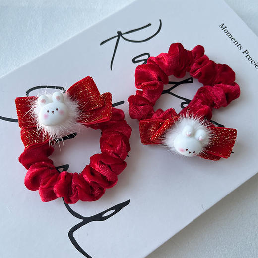 毛球兔兔对扎对装皮筋-纪念日百货门店同款167795677 商品图2