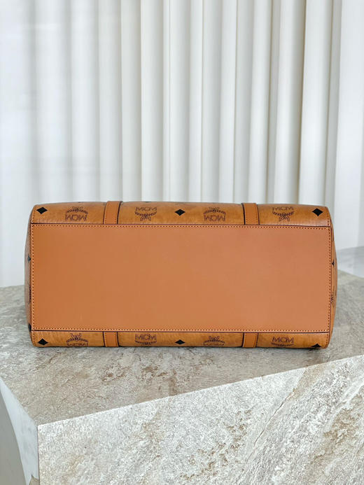 秋冬特惠💰860 原单MCM 原厂皮 中号购物袋菜篮子MWPAATN03CO001 经典干邑色 商品图5