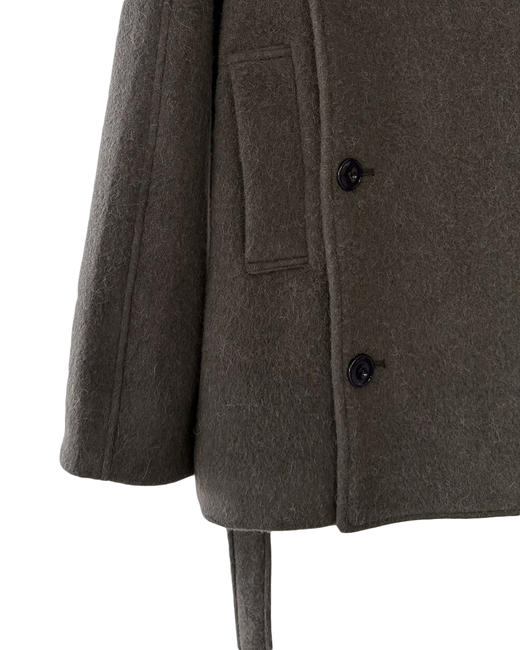 女款羊毛短款双排扣大衣zh013 商品图2