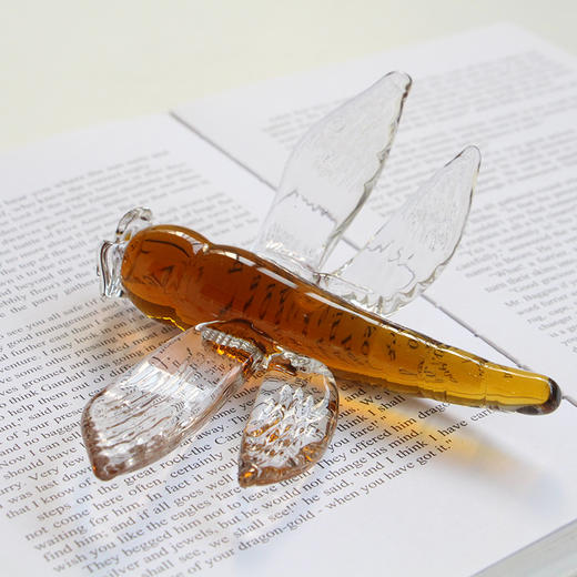 创意简约轻奢抽象摆件蜻蜓琉璃北欧软装书柜客厅装饰迷你装饰品 商品图2