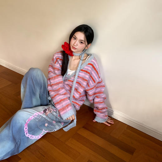 FTT FlyTheTruth『初绽铃兰』 印花休闲裤秋季宽松小众设计阔腿裤 商品图0