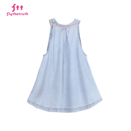 FTT FlyTheTruth『未驯化的蓝』INS天丝挂脖牛仔吊带背心女夏上衣 商品图4