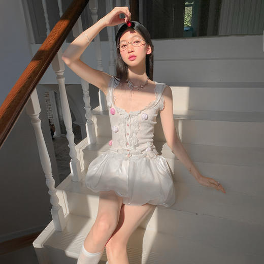 FTT FlyTheTruth『糖霜奶冻』 云朵花苞半身裙女夏季百搭蓬蓬短裙 商品图3