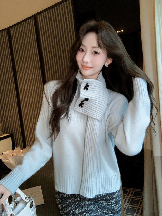 张心子【心动旋律】高腰遮胯显瘦小香风半身裙 U2601026 商品图6