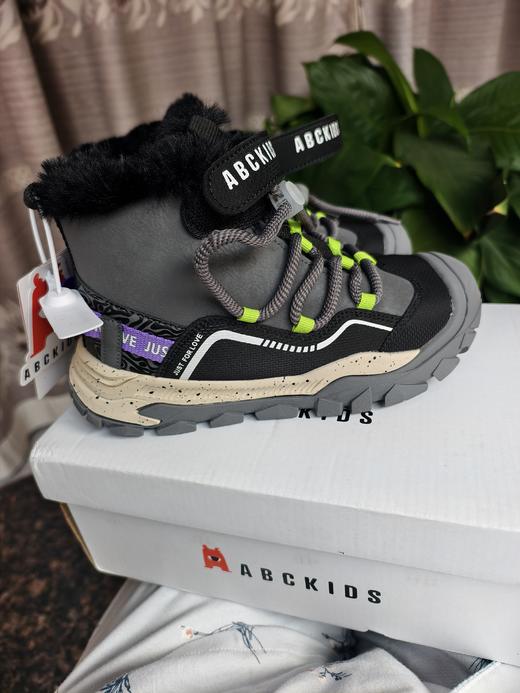 【大童棉鞋】Abckids儿童雪地靴冬季新款加绒加厚男童棉鞋户外防滑女童棉靴子28-38 商品图4