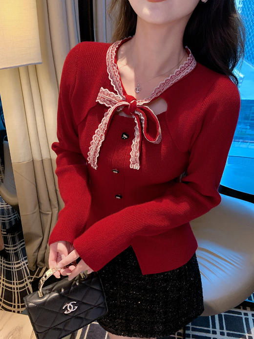 张心子【时髦百搭】节日氛围感格纹呢子半身裙 U2601025 商品图2