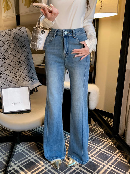 张心子【别致内搭】斜肩锁骨长袖T恤秋冬新款设计感上衣 U2601037 商品图0