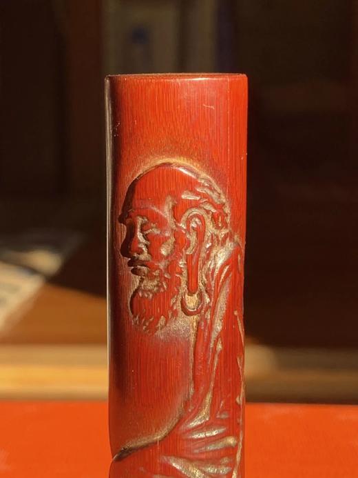 竹筒雕达摩坐像把玩件，顺丰包邮 商品图14