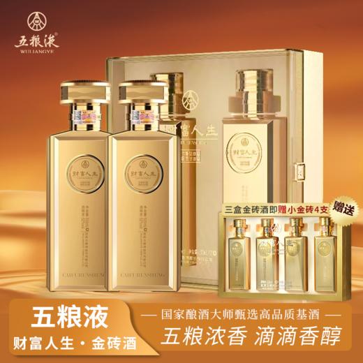 【一价到底】【五粮液财富人生金砖酒】52度浓香型白酒，匠心勾调，酒香温和，品质稳定，雍容饱满，回味悠长。 商品图0