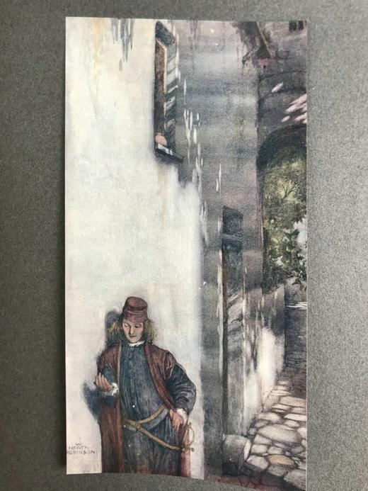 被收录进牛津词典的插画家！约20世纪早期 莎士比亚《第十二夜》 威廉·希斯·罗宾森40幅彩色手工贴图 漆布精装16开 商品图9