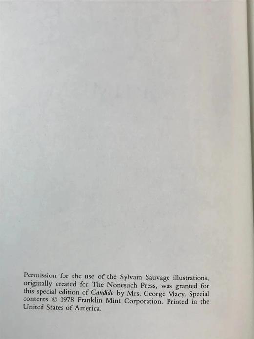限量版！含藏书票 伏尔泰《老实人》 配插图 富兰克林图书馆豪华皮装本 商品图4