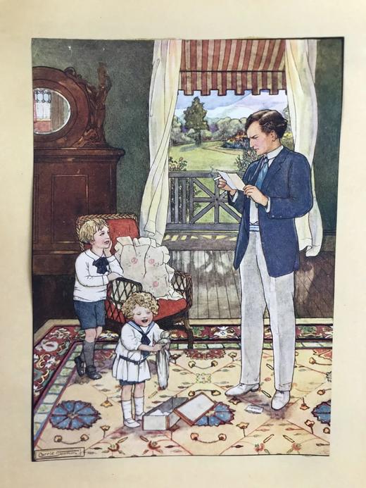 约20世纪早期 约翰·哈伯顿《海伦的孩子们》 16幅彩色手工贴图40幅黑白插图 漆布精装18开 商品图11