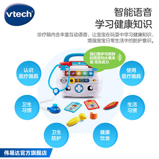 伟易达儿童诊疗箱小医生玩具工具医疗箱宝宝仿真打针过家家 商品图2
