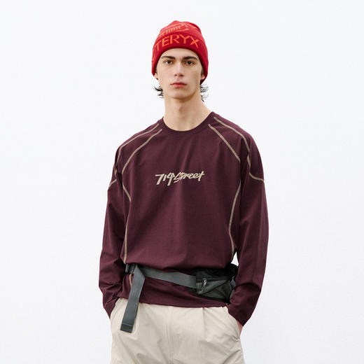 714street吸湿速干骑行服凉感运动长袖2026春季宽松圆领情侣T恤男 商品图2