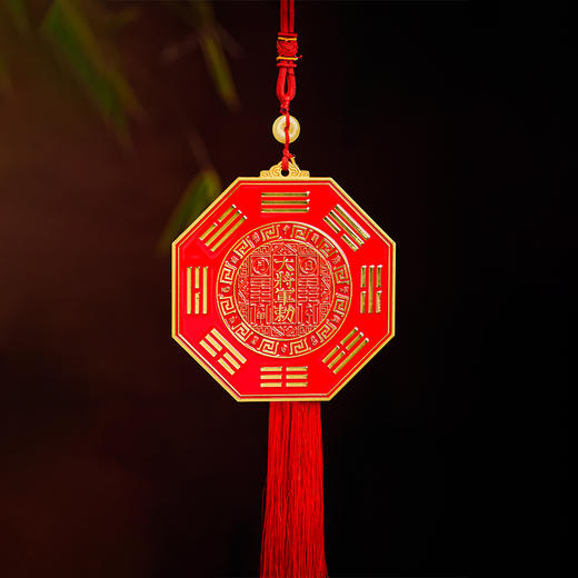 本命太歳镇守护岁镜挂件家用彩绘镀金八gua镜吉祥物摆件 商品图6