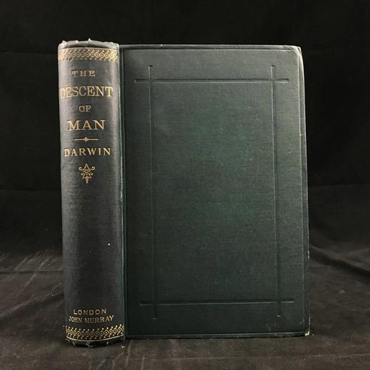 1899年 达尔文《人类的由来及性选择》 数十幅版画插图 漆布精装32开 商品图0