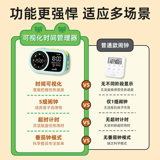 天文儿童闹钟迷你世界联名小初中学生专用学习时钟1201 商品图1