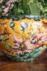 【已售】独角鹿西洋古董19世纪法国工匠D. Hocheid签名出品Théodore Deck东方风格飞鸟花卉主题彩釉陶瓷花盆 商品缩略图3