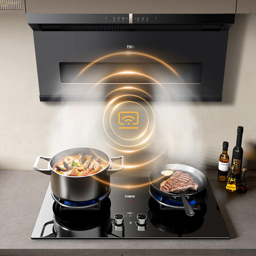 万家乐定时灶燃气灶天然气烟灶联动一级能效5.2KW猛火双灶70%热效率S3G1 天然气12T (JZT-S3G1) 商品图1